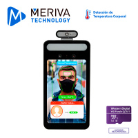 TERMINAL BIOMÉTRICA MERIVA TECHNOLOGY MPADT-200 CON RECONOCIMIENTO DE ROSTRO Y MEDICIÓN DE TEMPERATURA CORPORAL  DE ALTA PRECISIÓN DISTINGUE ENTRE ROSTROS REALES Y FOTOGRAFÍAS PARA DETECTAR FOCOS DE INFECCIÓN 20,000 ROSTROS 2MP / 2 ENTRADAS + 2 SALIDAS DE ALARMA / SALIDA + ENTRADA WIEGAND / RELEVADOR NC-NO / SLOT MICROSD HASTA 128GB / 12VCD