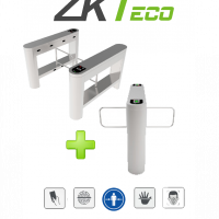 ZKTECO PROENTRANCE SB03FPack - Barrera Peatonal de Acero Inoxidable / 3 Carriles de Alto Flujo / Ancho de Carril 104.5 cm / Incluye Lectores de Huella/Tarjeta FR1500 y Panel de Control de Acceso inBio260Pro / Requiere Licencia ZKT068008 o ZKT0680031