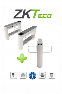 ZKTECO PROENTRANCE SB03FPack - Barrera Peatonal de Acero Inoxidable / 3 Carriles de Alto Flujo / Ancho de Carril 104.5 cm / Incluye Lectores de Huella/Tarjeta FR1500 y Panel de Control de Acceso inBio260Pro / Requiere Licencia ZKT068008 o ZKT0680031
