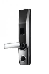 Cerradura autónoma izquierda bluetooth de huella digital, tarjeta de proximidad y contraseña