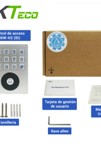 CONTROL DE ACCESO PARA EXTERIOR SKW-H2 ID ZKTECO ALMACENA HASTA 5,000 TARJETAS 125KHz o 5,000 CONTRASEÑAS/ RELEVADOR PARA CONTROLAR UNA PUERTA OPERA DOS MODOS DE TRABAJO STANDALONE Y COMO LECTOR WIEGAND PARA PANELES INBIO