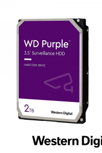 DISCO DURO DD 2TB SATA WD PURPLE WD22PURZ OPTIMIZADO PARA VIDEOVIGILANCIA COMPATIBLE CON DVRS Y NVRS DE CUALQUIER MARCA
