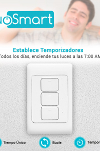 SWITCH APAGADOR WIFI 2.4 GHZ DUOSMART A30  DE 3 UNIDADES COMPATIBLE CON ALEXA Y GOOGLE HOME CON TEMPORIZADORES COMPATIBLE CON APP DUOSMART