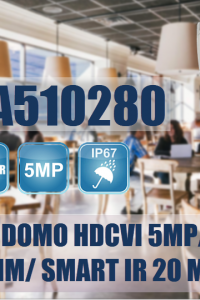 DAHUA COOPER T2A51-28 - Camara Domo de 5 Megapixeles/106 Grados de Apertura/ Metalica/ Lente de 2.8 mm/ IR de 20 Metros/ Soporta: CVI, AHD, TVI y CVBS/