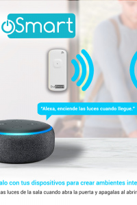 SENSOR MAGNETICO WIFI 2.4GHZ STANDALONE DUOSMART D10 BATERIA RECARGABLE REPORTA DIRECTO A APP DUOSMART COMPATIBLE CON ALEXA Y GOOGLE HOME