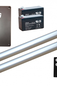 KIT MOTOR ABATIBLE PIVUS DOBLE 250 24 VOLTS CON BATERIAS DE RESPALDO