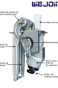 WEJOIN WJCB01SVIL34 - Barrera Vehicular de uso rudo / Servo Motor / Brazo Octagonal de 4.5 metros / Velocidad 3 segundos / Izquierda o Derecha /#Jardin