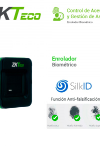 ENROLADOR BIOMETRICO USB ZKTECO SLK20R COMPATIBLE CON ZKACCESS3.5, BIOSECURITY, BIOACCESS, BIOTIME PRO REGISTRA HUELLAS CON TECNOLOGIA SILKID *SDK SIN COSTO*