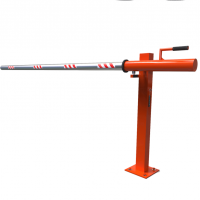 SAXXON EH30L - Barrera manual para control de acceso vehicular / 3 Metros / Brazo de aluminio / REFLEJANTES / Color Rojo / Sobre Pedido