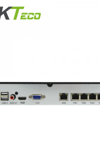NVR 4 CANALES POE ZKTECO Z8504NER-4P 5MP H.265+ 1 HDMI 1080p / 1 VGA / 1 SATA 8TB / P2P / COMPATIBLE CON BIOSECURITY/BIOACCESS IVS
