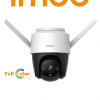 Imou Cruiser (IPC-S22FN-0360B-imou)- Camara IP PT Wifi de 2 Megapixeles/ Lente de 3.6mm/FullColor/ IR 30 Mts/ Sirena y Luz Blanca/ H.265/ Detección de Humanos/ Zoom Digital de 16x/ Autotracking/ Ranura MicroSD/ Onvif/