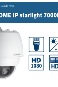 AUTODOME IP STARLIGHT 7000i HD 1080p / Zoom de 30X / Colgante / Analiticos/ H.265