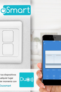 SWITCH APAGADOR WIFI 2.4 GHZ DUOSMART A20  DE 2 UNIDADES COMPATIBLE CON ALEXA Y GOOGLE HOME CON TEMPORIZADORES COMPATIBLE CON APP DUOSMART