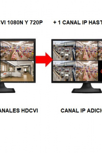 DAHUA COOPER XVR1B04KITII - Kit de 4 Canales de 2 Megapixeles/ 4 Camaras B2A21 Metalicas / DVR de 4 Canales H265+ 1080p Lite/ 1 Ch IP Adicional/ IR 20M / Accesorios/