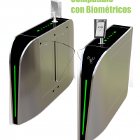 ZKTECO FBL300 - Barrera Peatonal Retraible / Bidireccional / Acero SUS304 / Aleta de Acrílico / 110V / 35 Personas x Min / Carril 60 cm / Exterior Protegido / 2 millones de Ciclos / Infrarrojos de Seguridad / No cuenta con Lectores y Panel