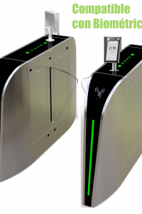 ZKTECO FBL300 - Barrera Peatonal Retraible / Bidireccional / Acero SUS304 / Aleta de Acrílico / 110V / 35 Personas x Min / Carril 60 cm / Exterior Protegido / 2 millones de Ciclos / Infrarrojos de Seguridad / No cuenta con Lectores y Panel