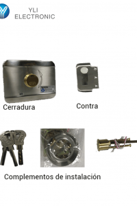 YLI ABK703BS - Cerradura inteligente anti impacto cuenta con juego de 2 llaves, sensor con luz LED de status o correcto cerrado, apertura con pulso voltaje de 12VDC