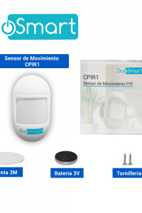 SENSOR MOVIMIENTO PIR RF SERIE C DUOSMART CPIR1 **COMPATIBLE CON PANELES B20 C10 C20 Y C30**