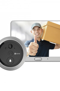 Videoportero Con Mirilla y Pantalla Wi-Fi de Batería Recargable / Para Instalarse en Puerta / Cámara 720P / Sensor PIR / Detección de Movimiento / Audio de Dos Vías / Uso en Interior