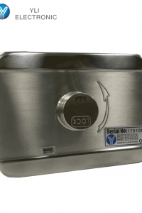 YLI ABK703BS - Cerradura inteligente anti impacto cuenta con juego de 2 llaves, sensor con luz LED de status o correcto cerrado, apertura con pulso voltaje de 12VDC