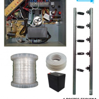 YONUSA PAKEY10000127AF - Paquete de ENERGIZADOR de alta frecuencia ANTIPLANTAS 10 000V / Postes de paso / Postes esquina / Bobina de alambre / Cable bujia / Bateria