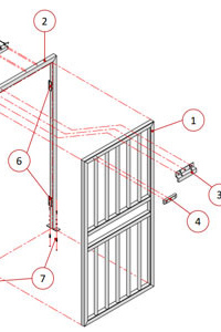 SAXXON MVSA1 - Puerta de cortesia / Altura completa 2.2 metros / Boton liberador / Sobre pedido