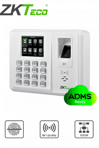 ZKTECO G1ID - Control de Asistencia / Green Label / 5000 Usuarios / 5000 Huellas con SILK ID / 5000 Password / 15000 Tarjetas ID 125 Khz / 100 000 Registros / ADMS / TCPIP / #SinContacto /