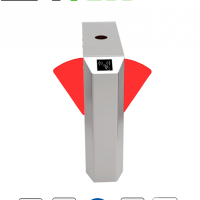 ZKTECO FBL220 - Barrera Peatonal de Aleta Bidireccional / Acero SUS304 / Aleta de Acrílico Personalizable / Infrarrojo de Seguridad / 110V / 5 millones de Ciclos / 30 Personas x Min. / Carril 58 cm / No cuenta con Lectores y Panel