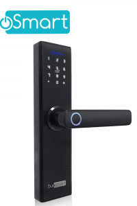 CERRADURA BIOMETRICA WIFI 2.4 GHZ DUOSMART F20 ACEPTA TARJETAS MF HUELLA DIGITAL CONTRASEÑA Y LLAVE  CON PUERTO DE ALIMENTACION EMERGENTE MICROUSB COMPATIBLE CON APLICACION DUOSMART