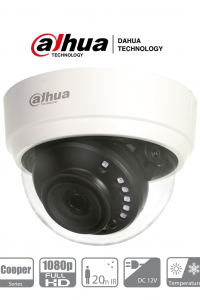 DAHUA COOPER D1A2128 - Camara Domo HDCVI 1080p/ 103 Grados de Apertura/ Lente de 2.8 mm/ IR 20 Mts/ Uso Interior/ TVI AHD Y CVBS